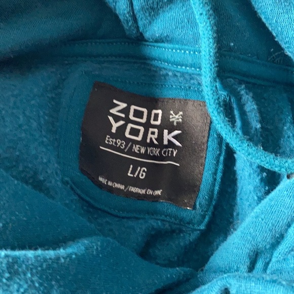 Zoo York | men’s teal hoody | large - Picture 3 of 3